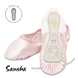 Sansha Satin Ballet Shoes (Full Sole), Wide width