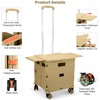 Foldable Utility Cart Collapsible Portable Crate Rolling Carts with Wheels
