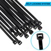 100 Pack Black Cable Ties - 150mm x 3.6mm Plastic