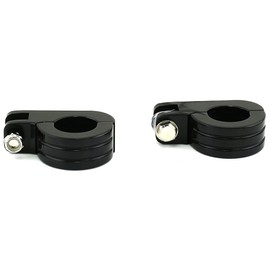 NHPJ 1 1/2" (38mm) Highway Foot Peg P-Clamp Mounting Kits Compatible with Harley Touring Road King Engine Bars-black