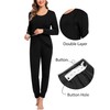 SWOMOG Women Maternity & Nursing Thermal Underwear Set Postpartum Pajamas