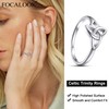 FOCALOOK Wedding Band Engagement Rings for Lady S925 Sterling Silver
