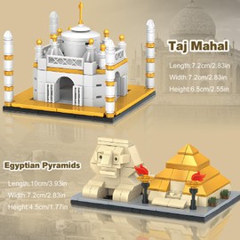 TORMEN World Landmark Building Blocks Micro Architecture Model for Office Room Decoration, Building Toys for Kids Adults (1028A4)