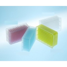 Greiner Bio-One 780201 Natural Polypropylene MASTERBLOCK Storage Plate, 96 Deep Well, Chimney Style, Round (U) Bottom (Pack of 50)