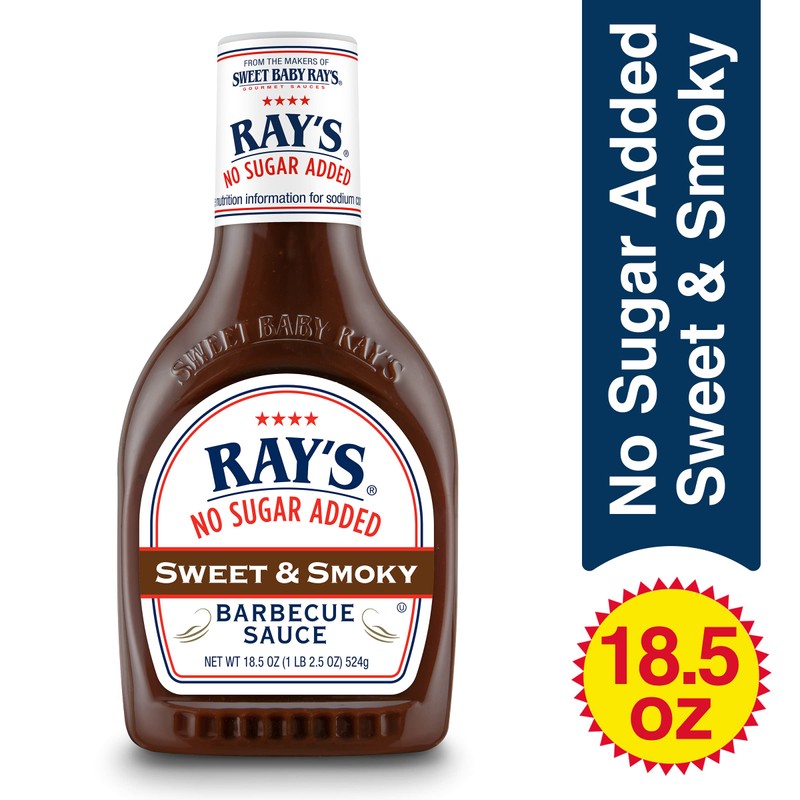 Ray's No Sugar Added Sweet & Smoky Barbecue Sauce, 18.5