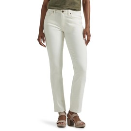 Lee Women's Legendary Mid Rise Straight Leg Jean, Ecru