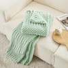 lifein Green Throw Blanket for Couch - Soft Boho Bed
