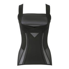 Bradelis New York Wire-Free Bra Cami, Easy Though Slimming Bust Up Shaper 24, Black