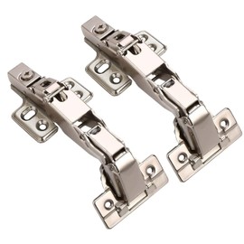 ANGSTROM 2-Pack Lazy Susan Cabinet Hinges, Full Overlay Soft-Closing Concealed European Style for Inner Corner Door, 3D Adjustable Clip-On (165-Degree)