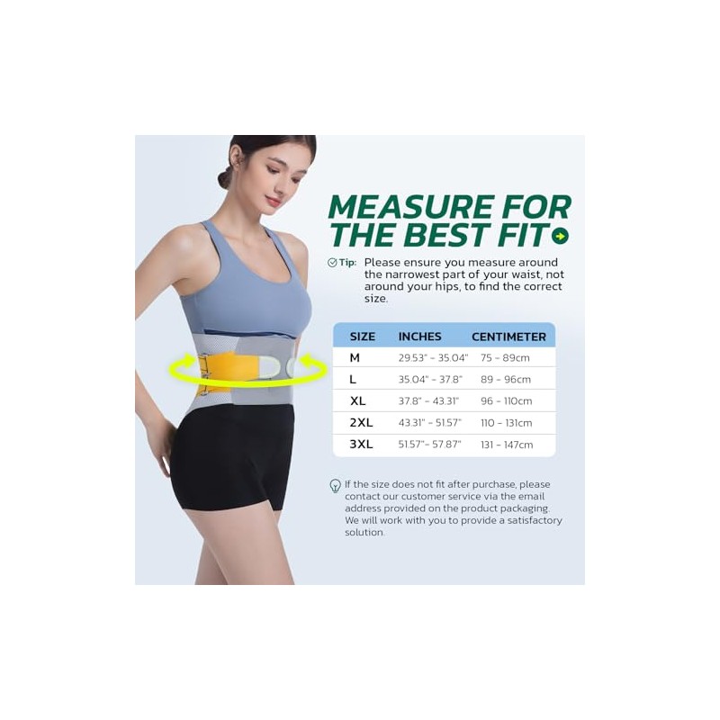 aoFIT- Faja lumbar para aliviar el dolor de espalda baja,
