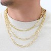 Nuragold 14K Real Yellow Gold Paperclip Chain Elongated Cable Link