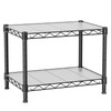 Golpart Small 2 Tier Shelves Storage Wire Shelving Unit Metal