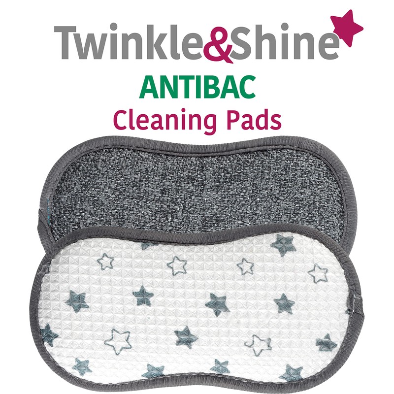 Kleeneze KL076472EU7 Star Scrubbing Sponges, Cleaning Pads, Scourer, Treated with
