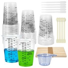 Vurixfo 50 Pcs Epoxy Resin Mixing Cups, 8oz Resin Measuring Cup