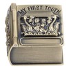 Tooth Keepsake Box Exquisite Polishing Process Engraving Pattern Durable Metal