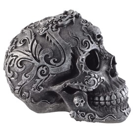 VOGLER Joh. Vogler GmbH Gothic Skull Black Skull Decorated with Silver Symbols