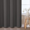 VEHEDE Dark Gray Eyelet Curtains 54 Inch Long, Noise Reducing