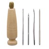 ArrErr Leather Sewing Awl Needle Wooden Handle Scratch Awl Tool