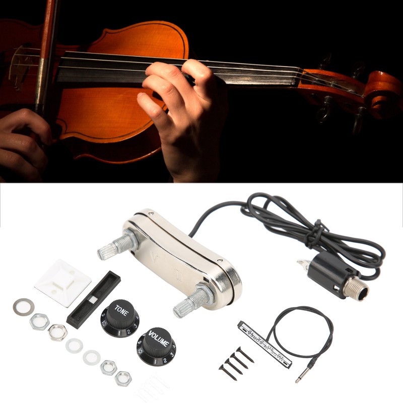 Violin Pickup Set Electronics No Noise Integral Instrument Accessories for