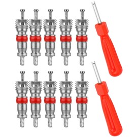 TPZORJX Tyre Valve Tool Set, 10 Pieces Valve Inserts with 2 Valve Core Remover, Valve Core Tool, Valve Core Remover, for Car, Bicycle, Truck, Replacement Tyres