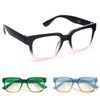 KoKoBin Reading Glasses for Women 3 Pack oversized Square Stylish