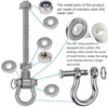WWFFEN 6 Bearing Silent Heavy Duty Swing Hanger Permanent Anti-Rust