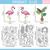 GLOBLELAND Tropical Flamingo Punch, Metal Flower Petals, Punching Hibiscus Pot