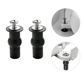 2Pair Universal Toilet Seat Bolt and Nuts Toilet Seat Hinges Screws for Toilet Seat Fixing Replacement Toilet Top Cover Lid Seat Fixing