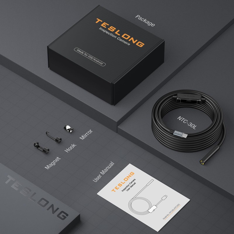 Teslong 50FT Sewer Inspection Camera, Teslong USB C Drain Plumbing