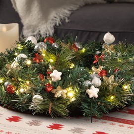 com-four® Christmas Decoration - Branches, Stars and Decorative Apples for Crafts - Christmas Scatter Decoration - Craft Set - Christmas Spot Pourri as Table Decoration (6 x Bags: Stars + Apple)