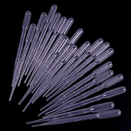 Disposable Pasteur Pipettes POWERTOOL Plastic Graduated Measuring Transfer Pipettors Eye Dropper for Mixing Acrylic Paints and Lab (100pcs 5ml)
