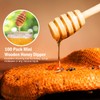 WEFOO 100 Pack Mini 3 Inch Portable Wooden Honey Dipper Sticks for