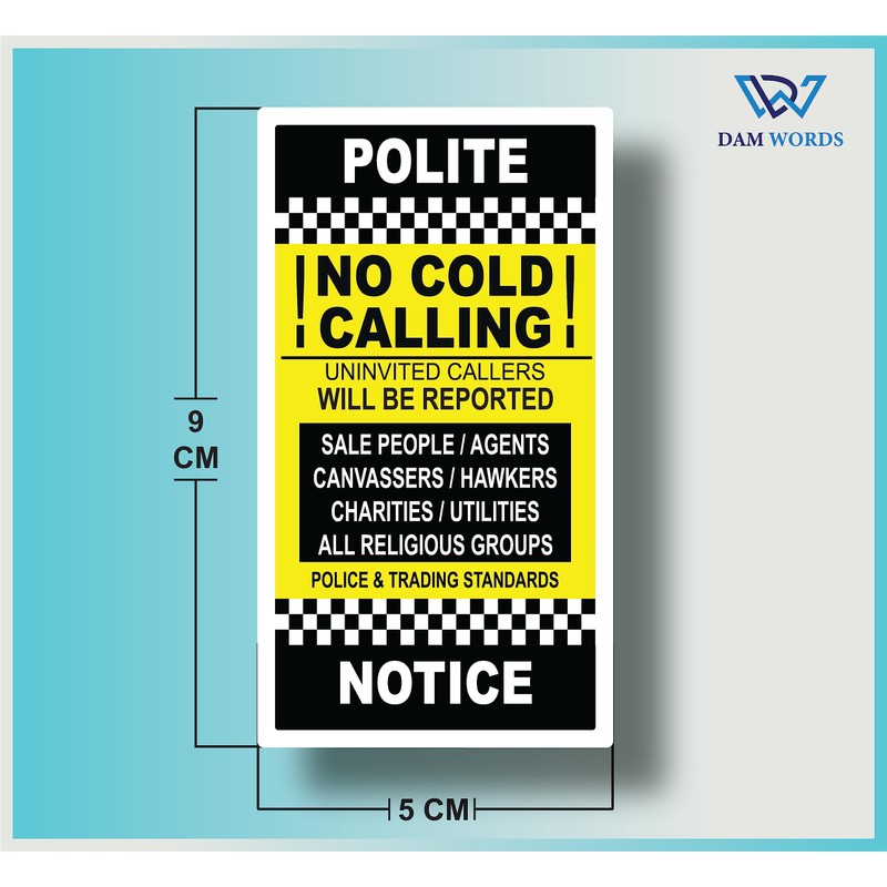 No Cold Caller Sign - Keep Unwanted Calls at Bay!