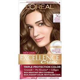 L'Oreal Paris Excellence Creme Haircolor, Medium Golden Brown [5G] 1 ea