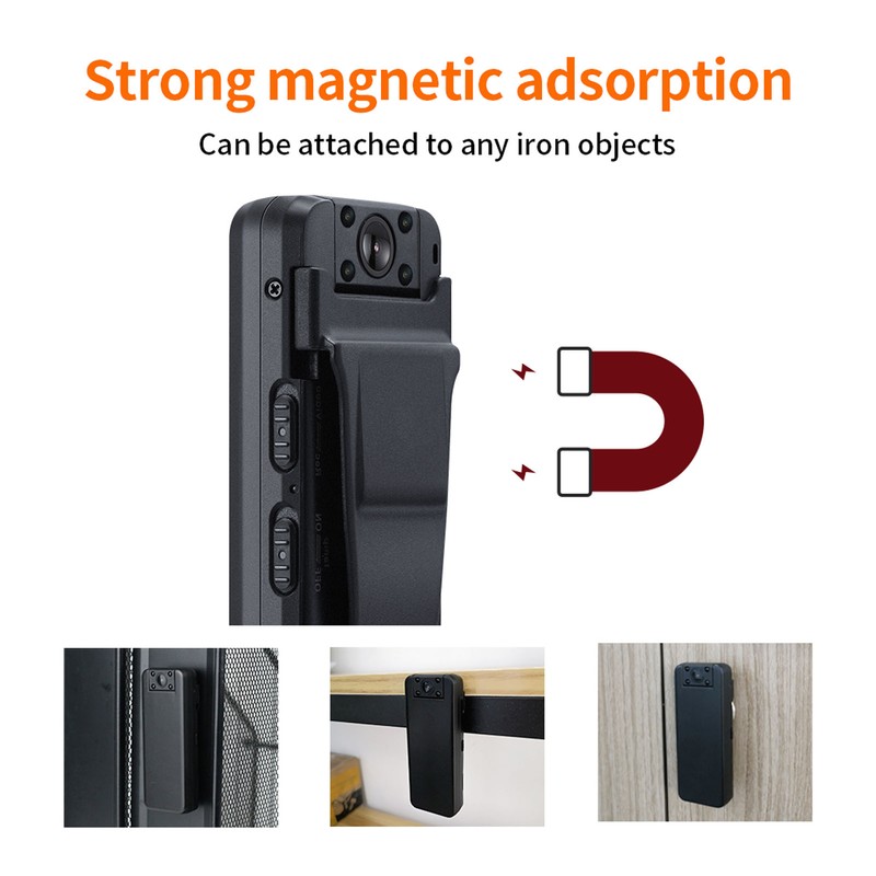 1080p Pocket Camera Recorder Clip On 180 Degree Rotation Pocket