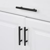 LONTAN 4 Pack Black Cupboard Handles - 128mm Stainless Steel