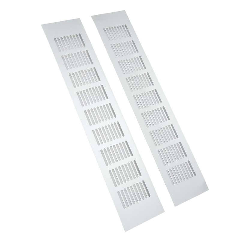 2 Pcs Air Vent Ventilation Grille Aluminium Alloy Rectangular Vent