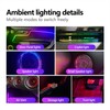 Interior Car LCD Ambient Lighting/Air Vent/Four Door Light Strips for