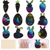 Easter Scratch Art Egg Decorations Papers 48 Pcs - Easter