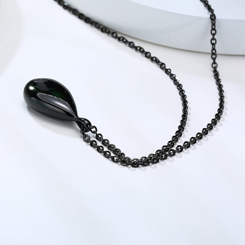NEHZUS Womens Stainless Steel Waterdrop Pendant Urn Necklaces for Ashes