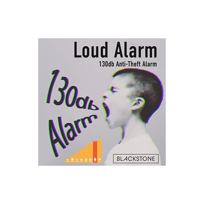 Blackstone Anti-Theft Loud 130db Alarm Padlock Weather Proof Heavy Duty