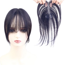 YOYO Partial Wig, Parted, 100% Human Hair, Ultra Thin, Natural, Totally Hand Planted, For Summer, Vertical, Hairpiece Top Cover, Top Cover, Breathable, Gray Hair, Ultra Lightweight, Stylish, Familiar