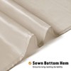 MitoVilla Beige Shower Curtain Liner Set with Plastic Hooks, Cream