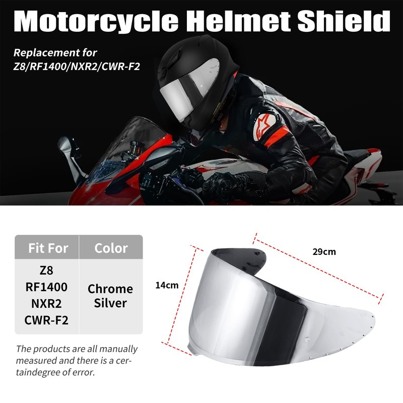 VCOROS RF-1400 Helmet Visor Replacement Face Shield Accessories Compatible with
