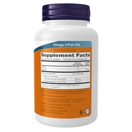 NOW Omega-3 Mini Softgels (180 EPA/120 DHA), 180 Softgels