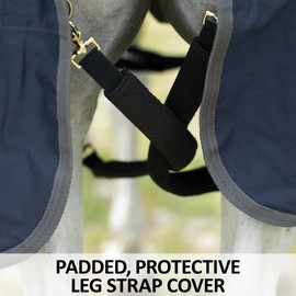 Schneiders Horse Turnout Blanket & Fly Sheet Padded Leg Strap Covers | Color Black | Size FULL | Stable Comfort for Your Horse | Breathable Neoprene | Protective Padding | Secure Fit | Versatile Sizes