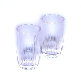 Melody Jane Dolls House Pair of Clear Vases Miniature Flower Holder1:12 Scale Accessory