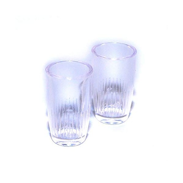 Melody Jane Dolls House Pair of Clear Vases Miniature Flower