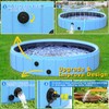 BerrysParadise Foldable Dog Pool with Sprinkler, 87 in Extra Large