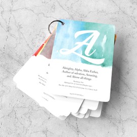 Alphabet of Praise Bible Verse Cards - Attributes of God Scripture Cards - Christian Devotionals for Women - Portable Bible Flash Cards - ABC Prayer Cards Organized by Letter from A to Z